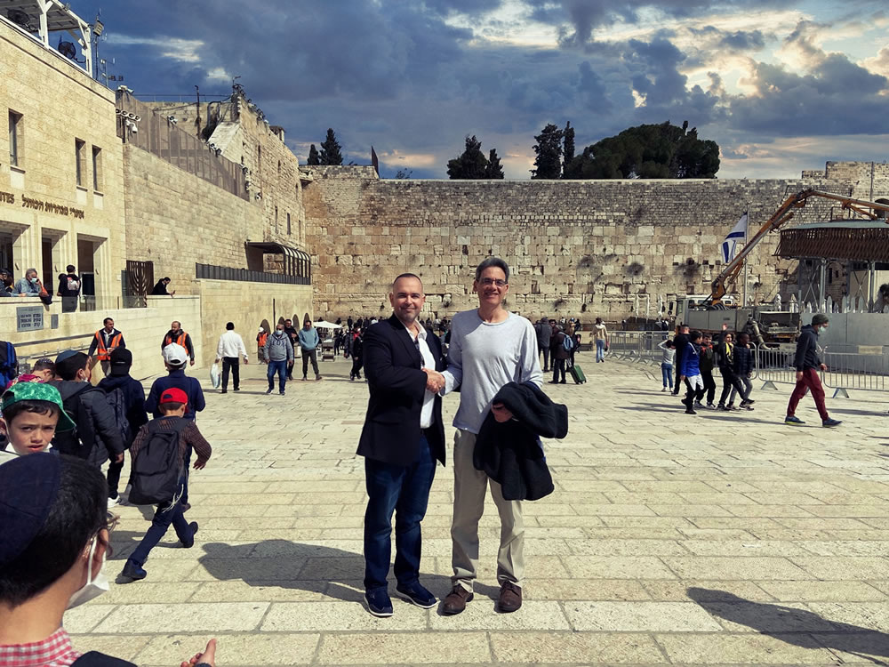 Paul de Souza and Josh Cohen in Jerusalem